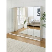 Very Home Palma 6 Door Mirrored Wardrobe - White - Fsc&Reg; Certified