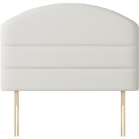 Dudley - Small Double - Lined Headboard - White - Fabric - 4ft - Happy Beds