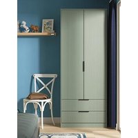 Swift Nevada Ready Assembled 2 Door, 2 Drawer Wardrobe - Green