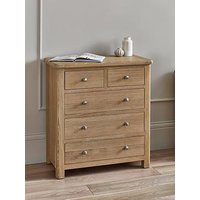 Julian Bowen Memphis Limed Oak - Three Large Drawers And Two Smaller Drawers