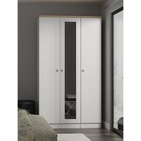 Swift Sydney Part Assembled Tall 3 Door Mirrored Wardrobe